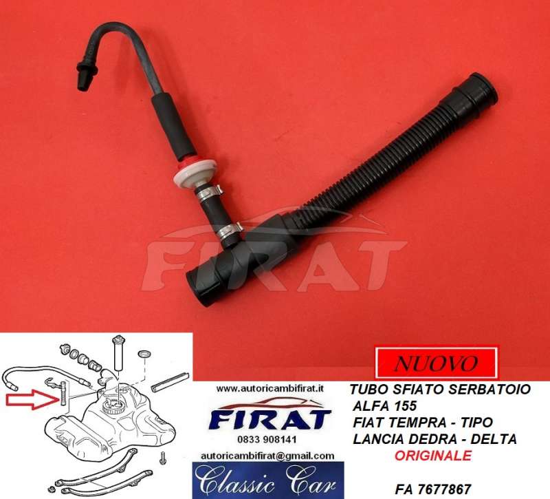 TUBO SFIATO SERBATOIO ALFA 155 FIAT TIPO LANCIA DEDRA (7677867)
